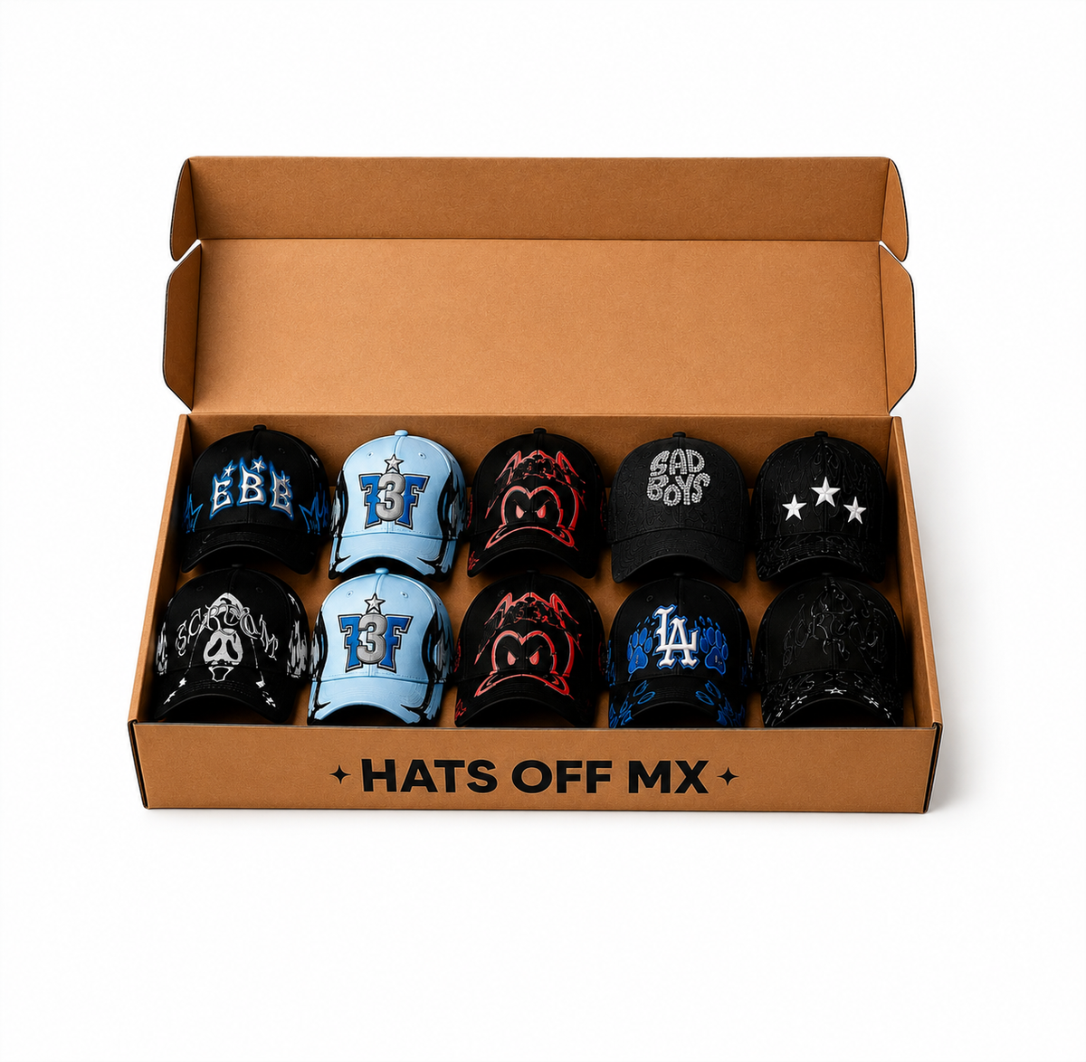 PAQUETE 10 GORRAS + 1 DE REGALO