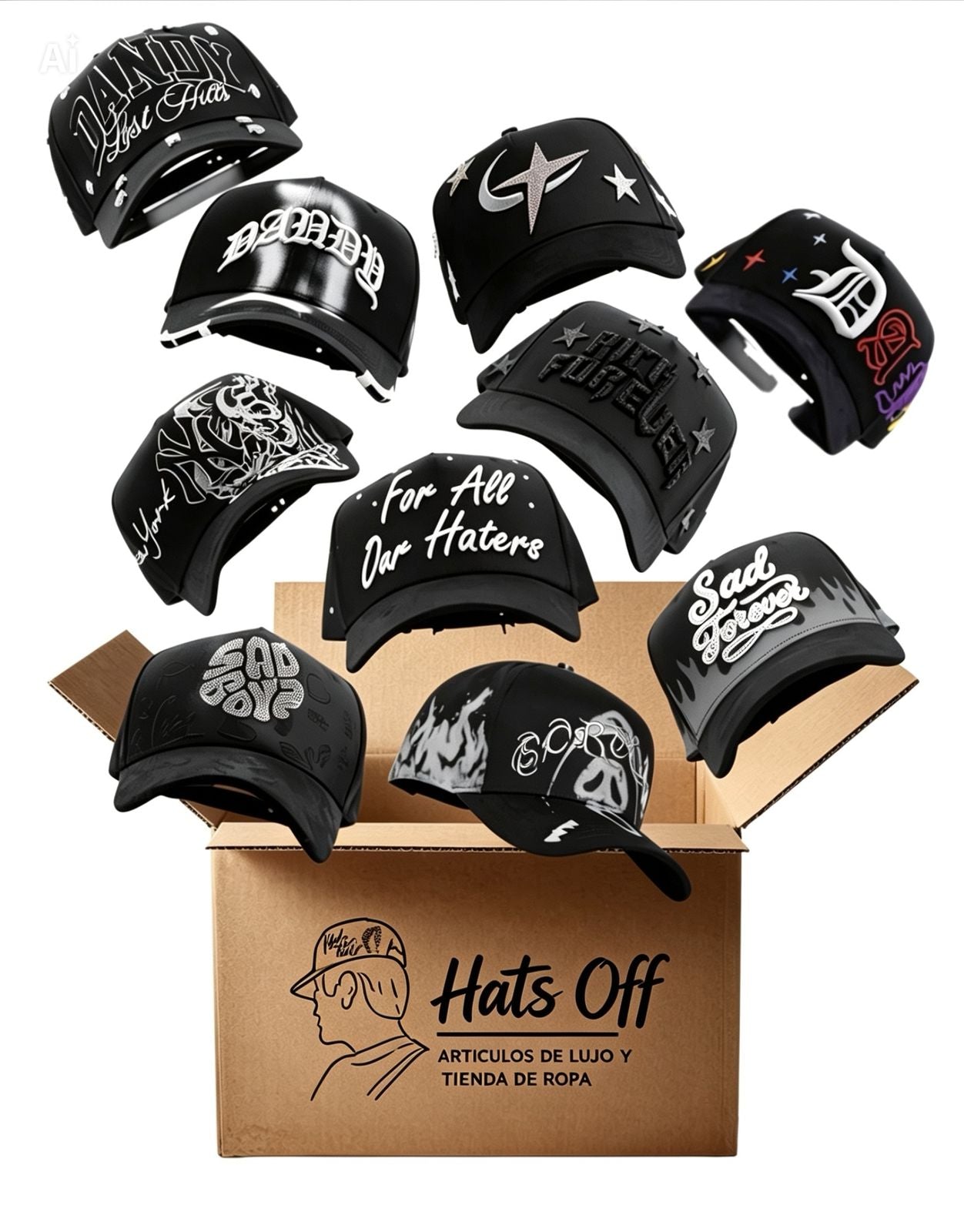 PAQUETE 10 GORRAS FULL SET